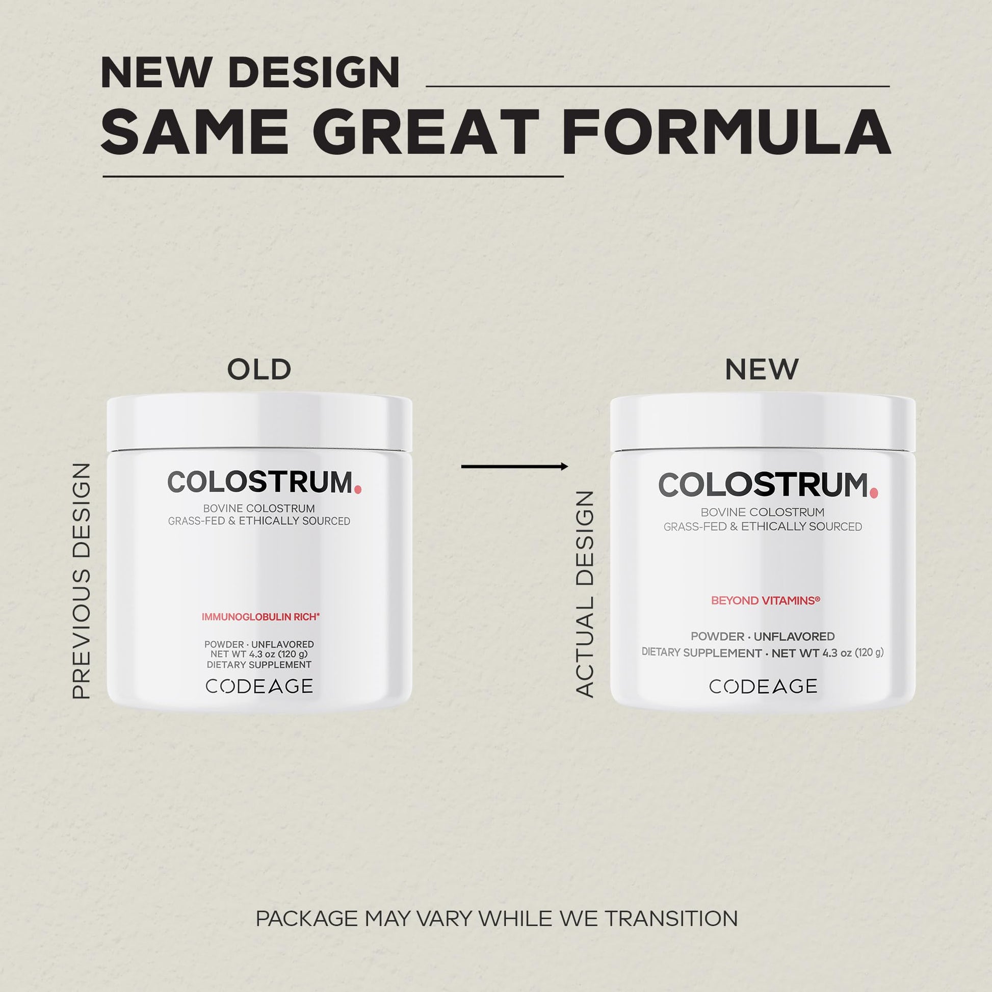 Codeage Bovine Colostrum Powder Supplement 4-Month Supply, 1000mg per Serving, Grass-Fed Ethically Sourced, Immunoglobulin-Rich Prized First Milk, Cold-Chain Pasteurized, Agglomerated, Non-GMO, 4.3 OZ Codeage buy australia supplements