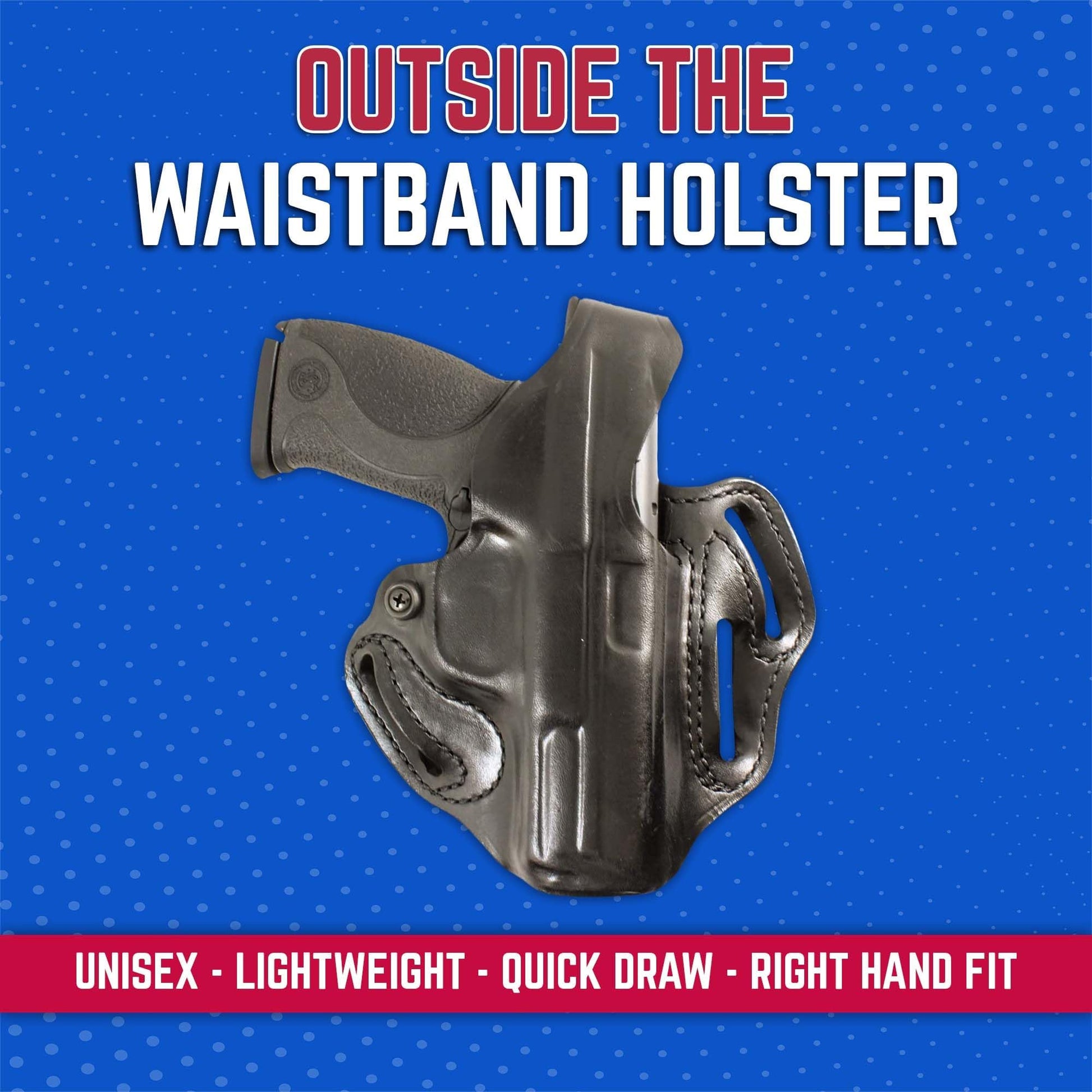 DeSantis Thumb Break Scabbard - OWB Gun Holster for Men and Women, Leather Belt Slide Holster for Pistols, Exact Molding, Secure and Highly Concealable OWB Carry Gsupps Australia