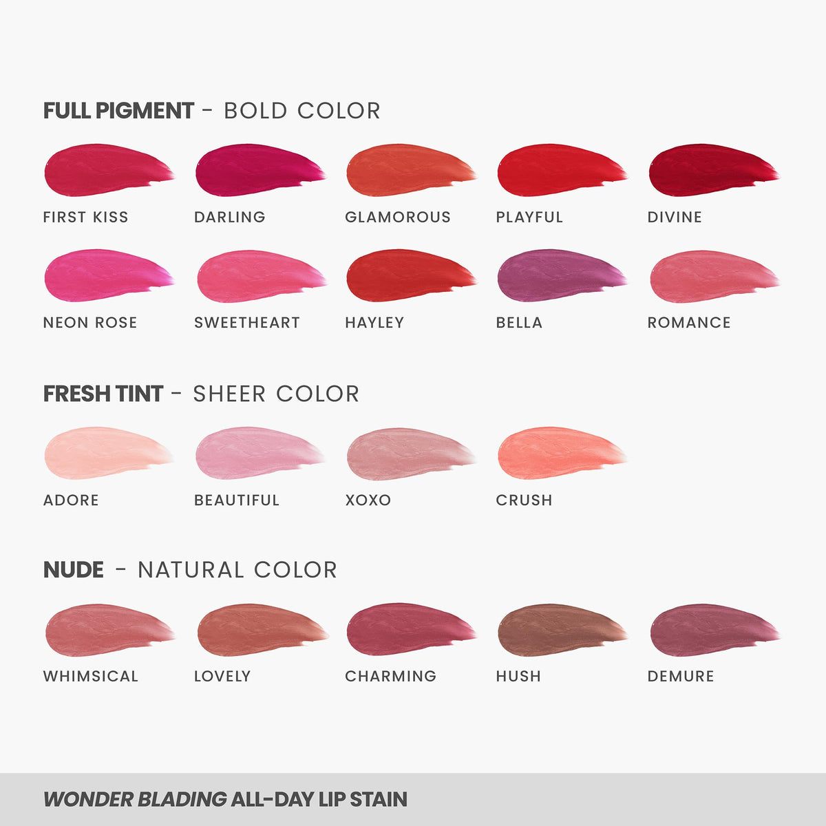 Wonderskin Lip Stain – Long Lasting, Waterproof, Lip Tint Peel Off Masque Wonderskin