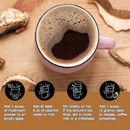 Suiyilary Mushroom Coffee, 10 Mushroom Extract Powder Blend Lion's Mane, Reishi, Chaga Suiyilary