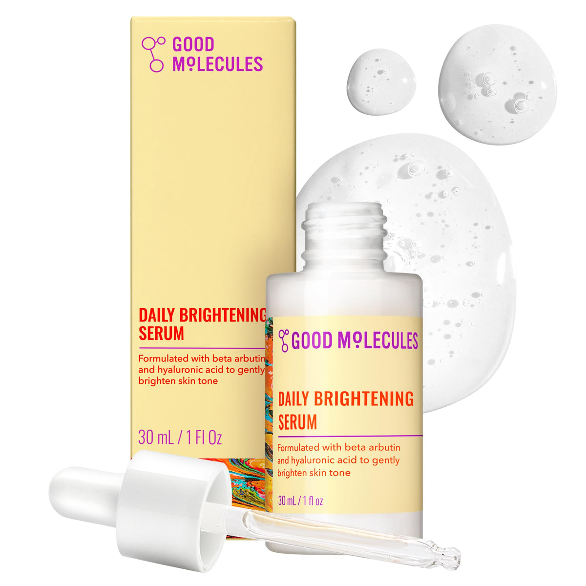 Good Molecules Daily Brightening Serum with Beta Arbutin, 1 fl oz Good Molecules