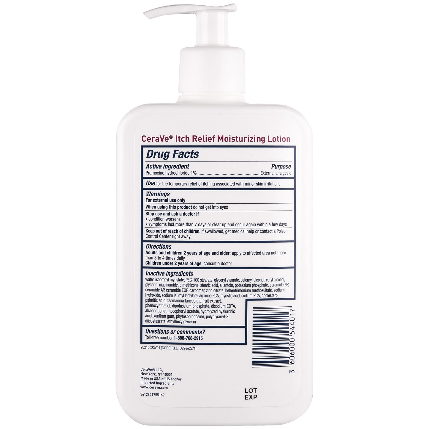 CeraVe Anti Itch Moisturizing Lotion with Pramoxine Hydrochloride, Relieves Itch with Minor Skin Irritations CeraVe