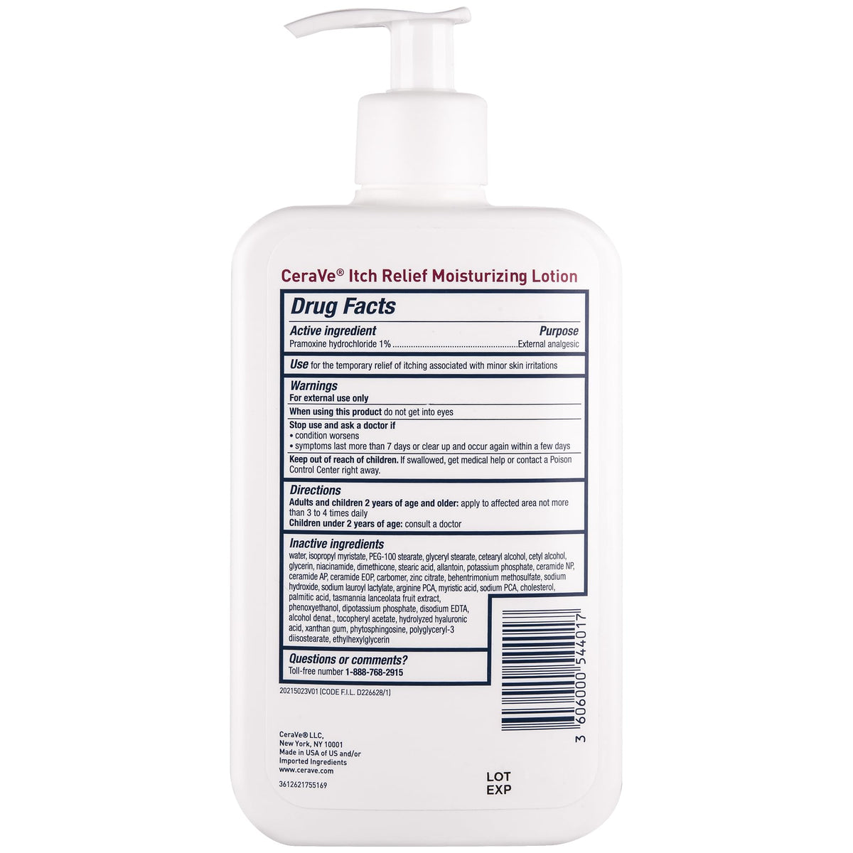 CeraVe Anti Itch Lotion, Hyaluronic Acid Body Moisturizer for Dry Skin,16oz CeraVe