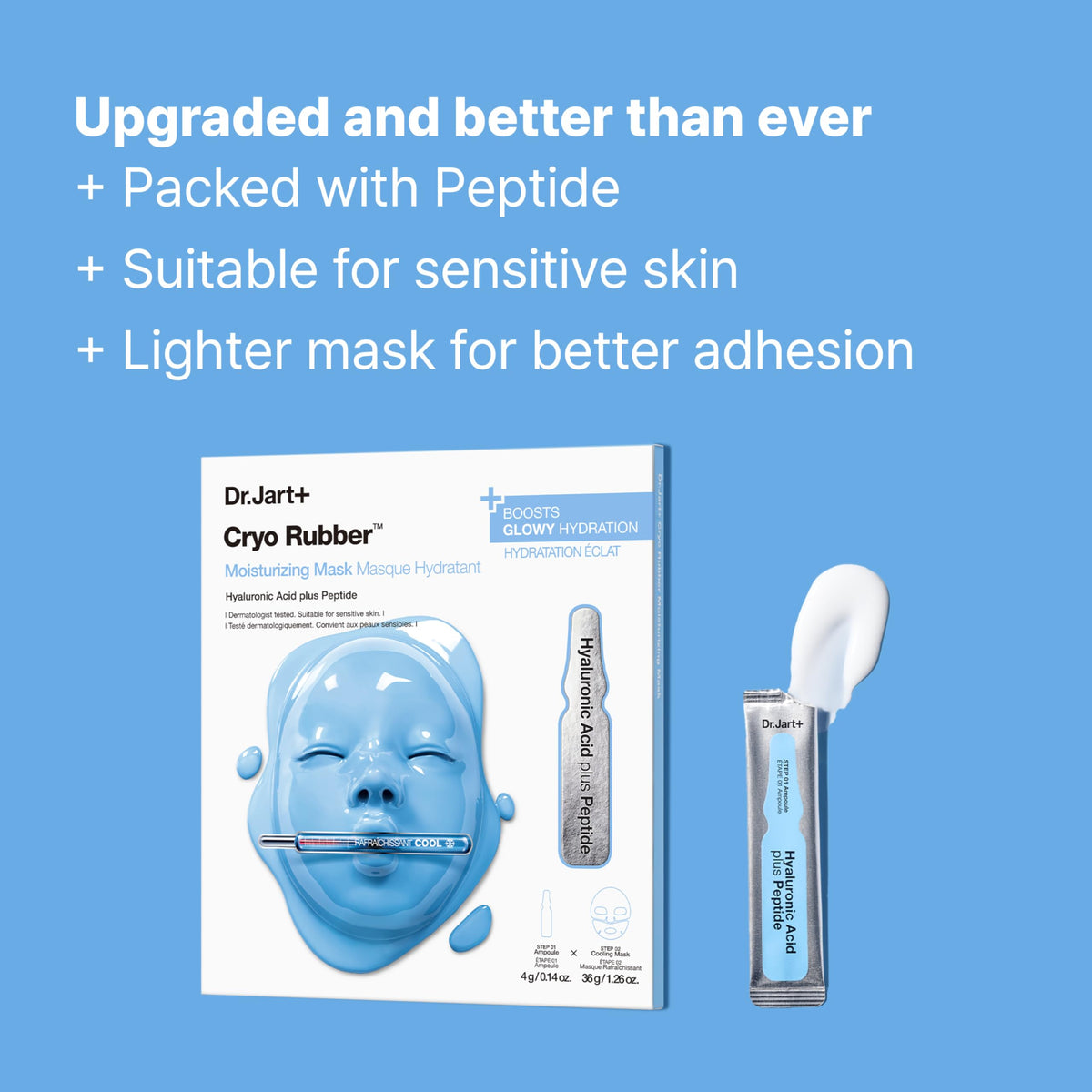 Dr.Jart+ Cryo Rubber Moisturizing and Cooling Korean Face Mask with Hyaluronic Acid and Peptides| Korean Skin Care Dr.Jart+