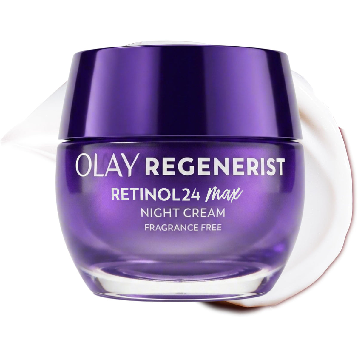 Olay Retinol Night Cream for Women, MAX, Anti-Aging Face Mousturizer, Fragrance-Free, Non Greasy - Anti-Wrinkle, Smooth Fine Lines, Hydrating Skin Care - Triple Collagen Cream, Niacinamide, 1.7oz Olay