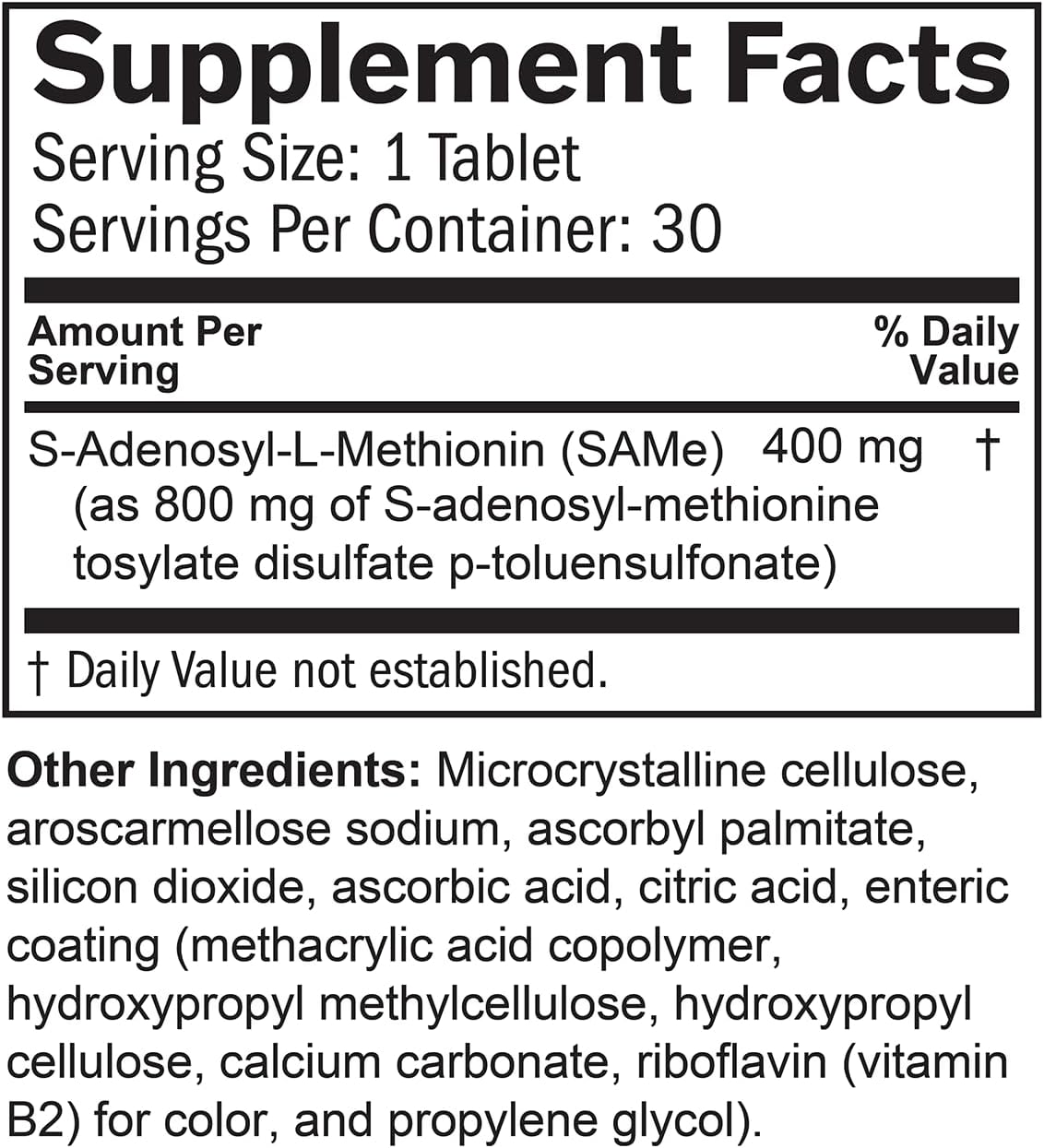 BRAINMD Dr Amen SAMe Mood & Movement 400 - 30 Tablets - Promotes Emotional Balance, Liver Health, Joint Comfort & Mobility - Gluten Free - 30 Servings