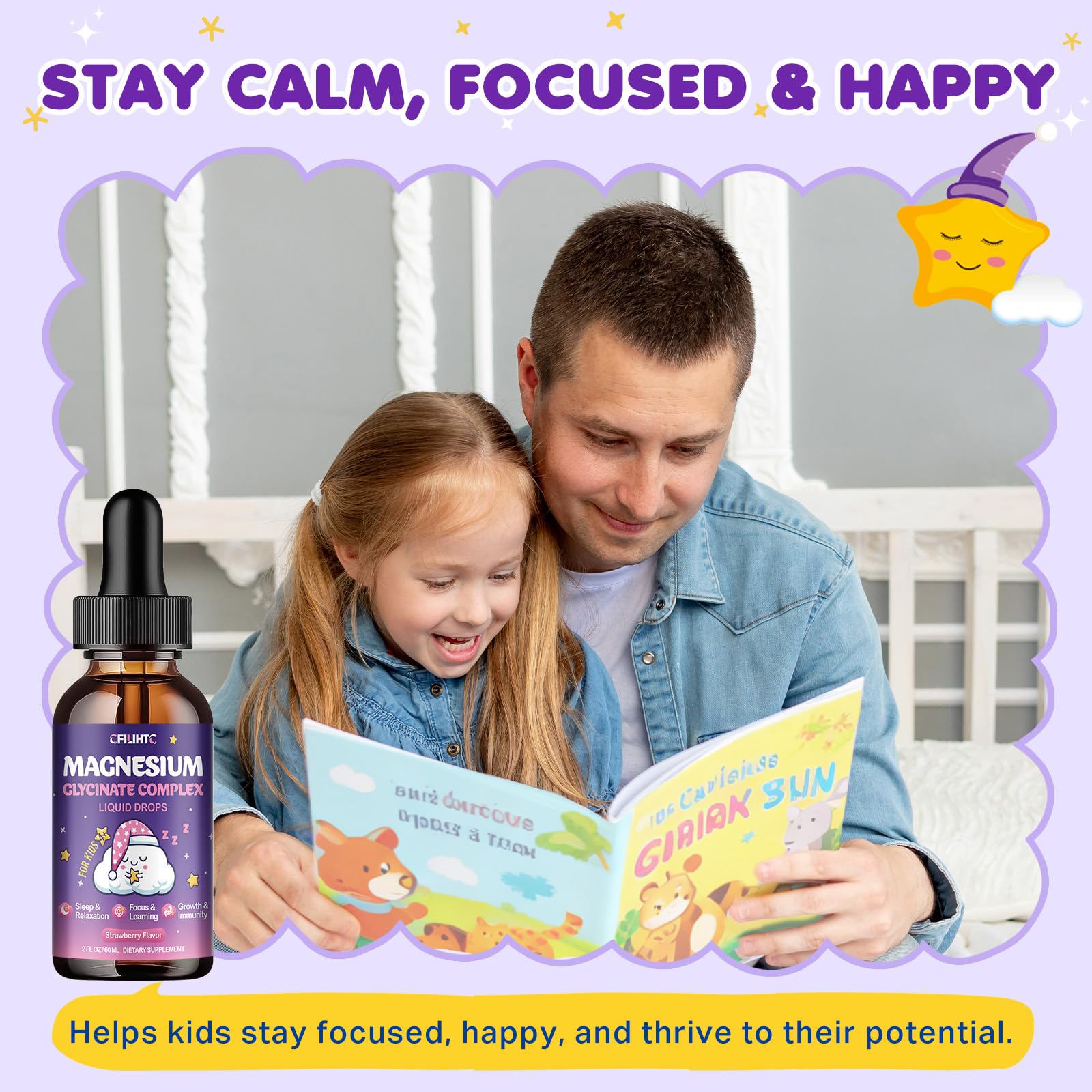 Magnesium Glycinate Liquid for Kids - Magnesium Bisglycinate Drops with L-Theanine, Chamomile & Vitamin B6, B12, C, D3 for Sleep, Relaxation, Immune Support, Calm & Focus - 2 Fl Oz, Strawberry Flavor CFILIHTC buy australia supplements