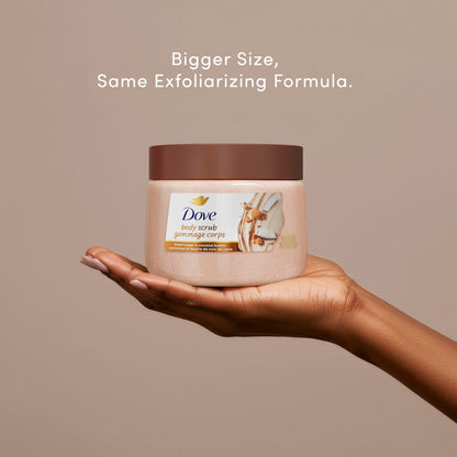 Dove Brown Sugar and Coconut Butter Body Scrub Exfoliates and Deeply Nourishes for Smooth, Radiant Skin 15 oz Dove