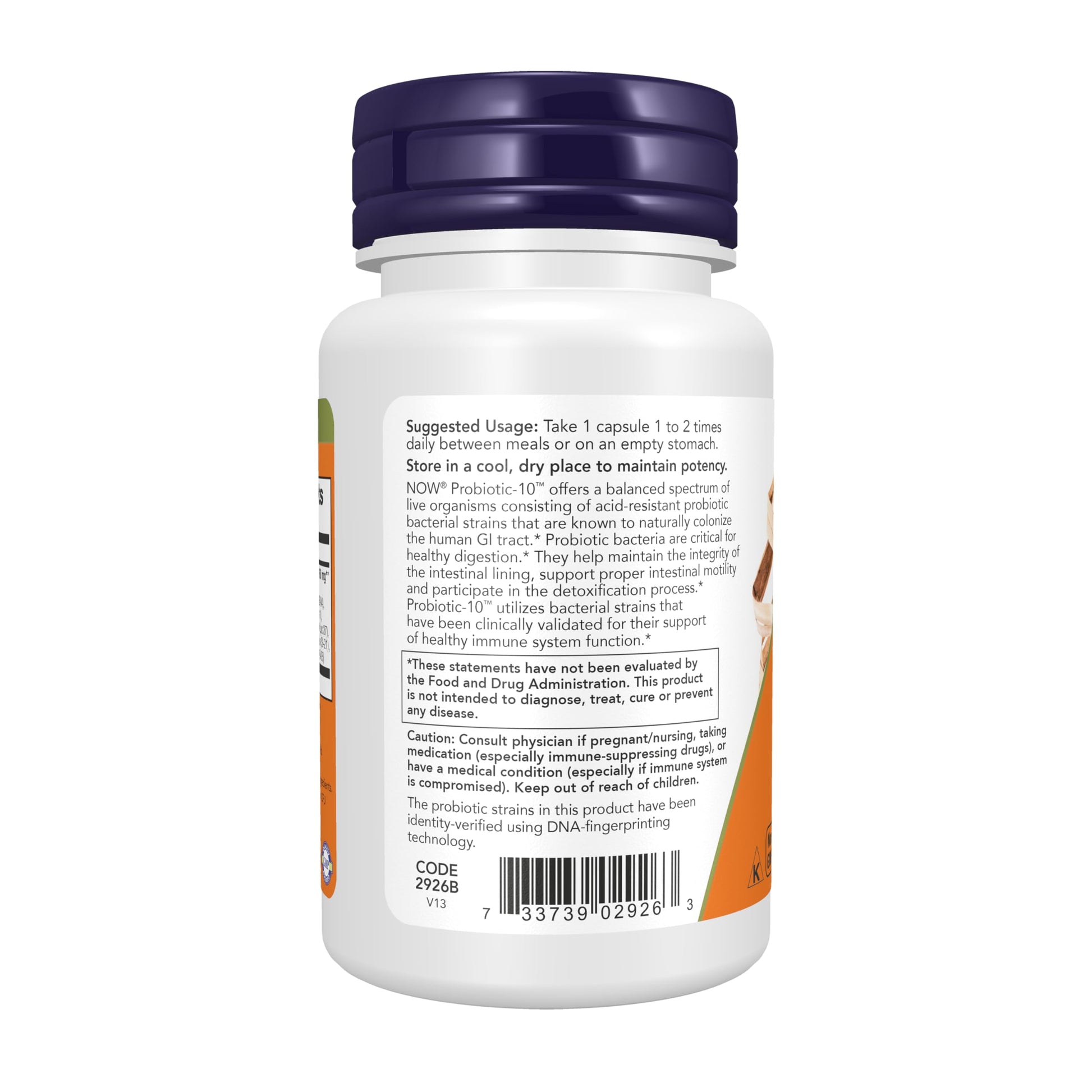NOW Foods Supplements, Probiotic-10™, 25 Billion, with 10 Probiotic Strains, Dairy, Soy and Gluten Free, Strain Verified, 100 Veg Capsules Gsupps Australia