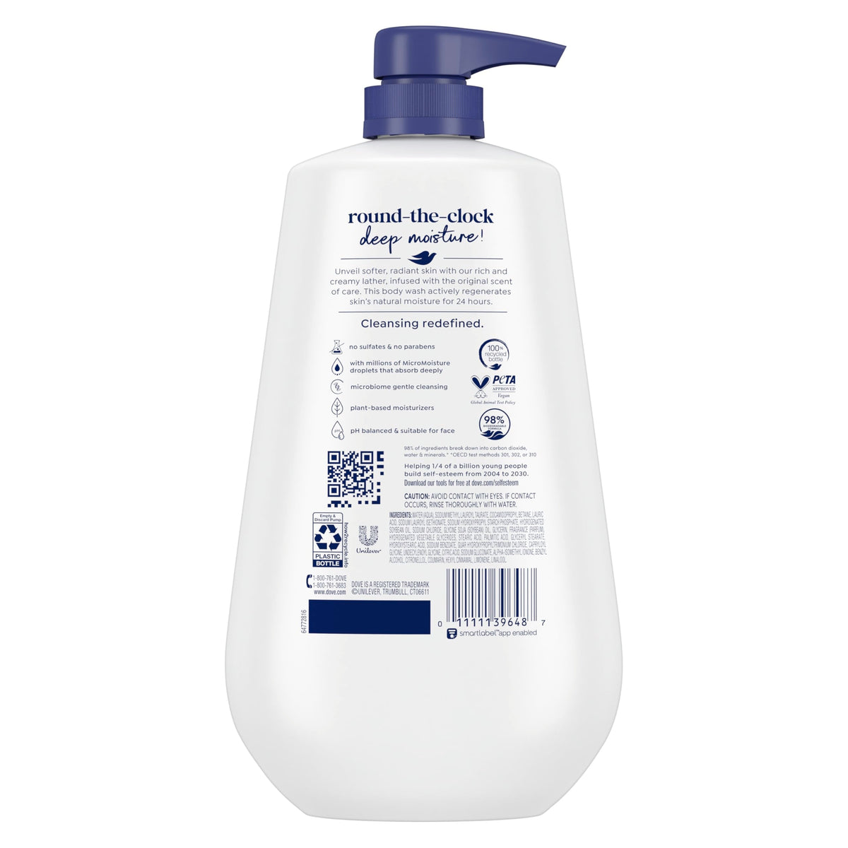 Dove Body Wash Body Wash Deep Moisture 30.6 oz Pump, Sulfate Free Dove