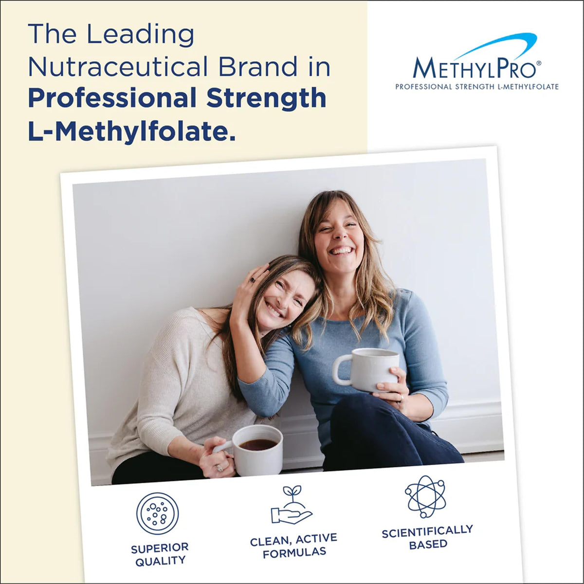 MethylPro 15mg L-Methylfolate (30 Capsules) - Professional Strength Active Methylfolate, 5-MTHF Supplement for Mood, Brain Health + Immune Support, MethylPro