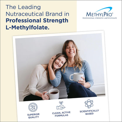 MethylPro 15mg L-Methylfolate (30 Capsules) - Professional Strength Active Methylfolate, 5-MTHF Supplement for Mood, Brain Health + Immune Support, MethylPro