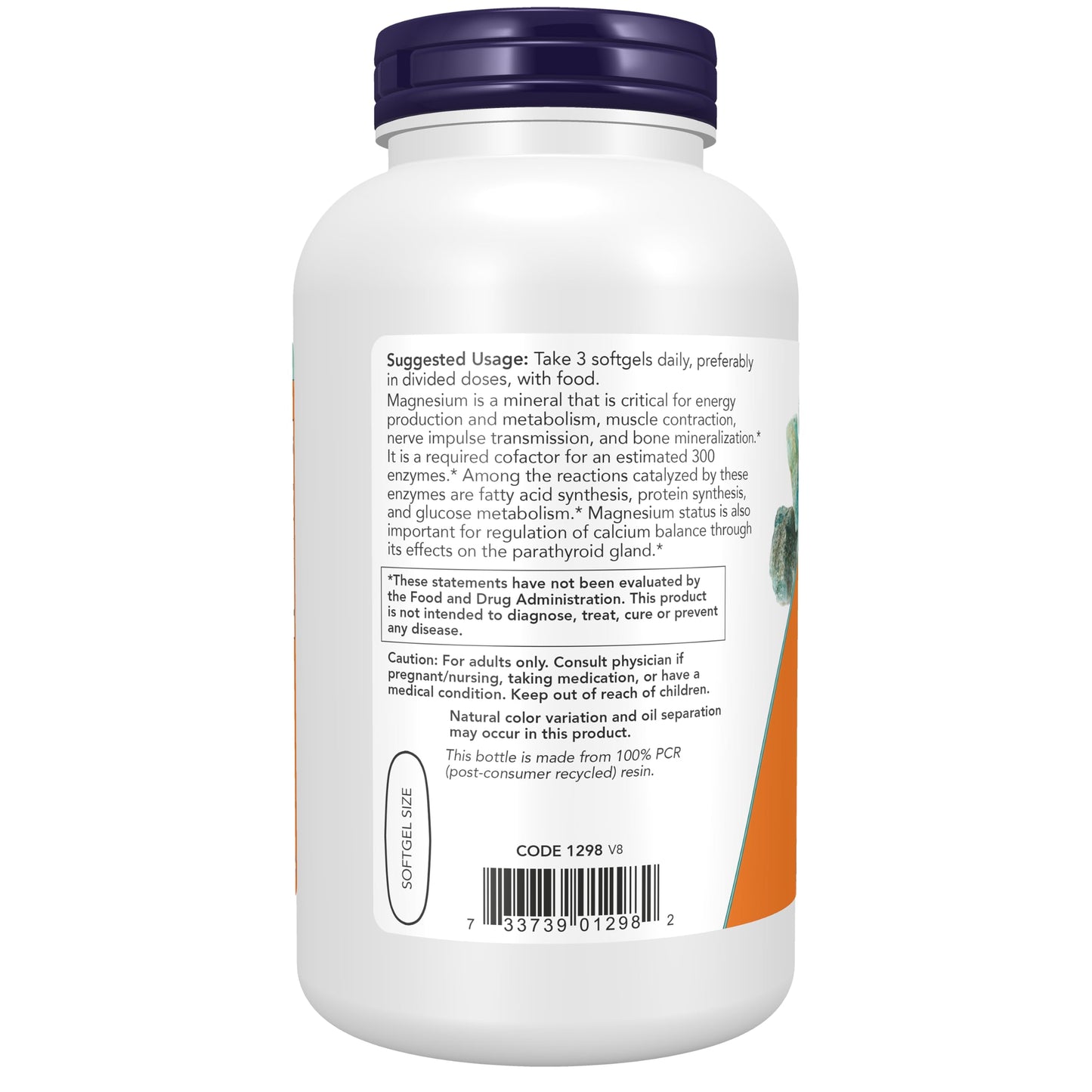 NOW Supplements, Magnesium Citrate, Enzyme Function*, Nervous System Support*, 120 Veg Capsules Gsupps Australia