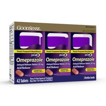 GoodSense Omeprazole Delayed Release Tablets 20 mg, Stomach Acid Reducer for Frequent Heartburn Treatment, 42 Count GoodSense buy australia supplements
