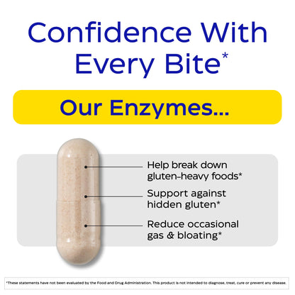 Enzymedica - GlutenEase Extra Strength, Complete Gluten & Casein Formula with Digestive Enzymes + DPP-IV, 30 Capsules Enzymedica