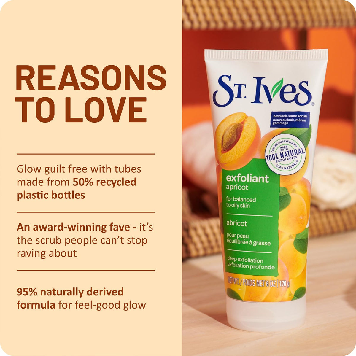 St. Ives Apricot Facial Scrub, Fresh Skin, 6 Oz St. Ives