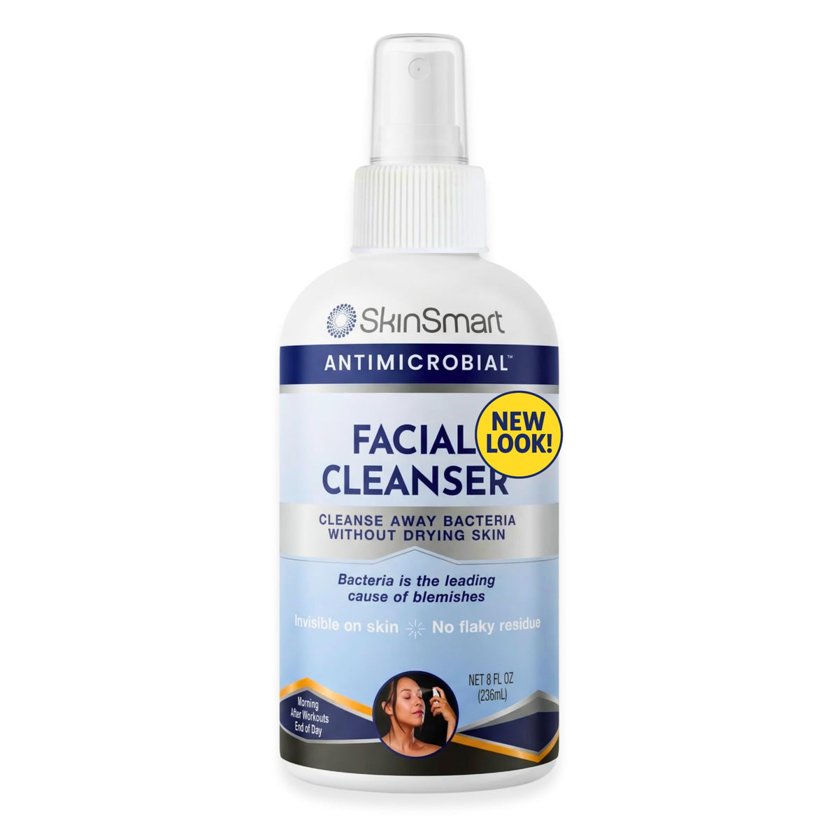 SkinSmart Antimicrobial Facial Cleanser for Breakouts and Blemishes, 8 oz SkinSmart Antimicrobial