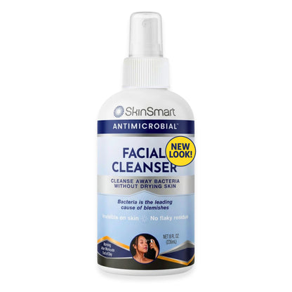SkinSmart Antimicrobial Facial Cleanser for Breakouts and Blemishes, 8 oz SkinSmart Antimicrobial