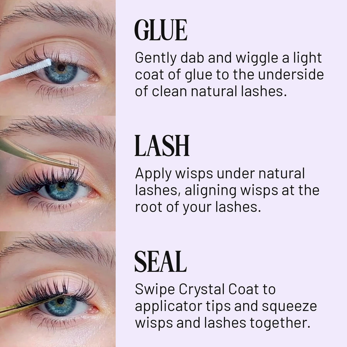 Lilac St Clear Lash Sealant for DIY Lash Extensions, Crystal Coat, 0.16floz Lilac St.