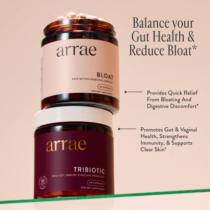 Arrae Fast-Acting Bloating Relief Digestive Enzymes, All Natural Bloat, Gas & Indigestion Relief Capsules (30 Count) Arrae