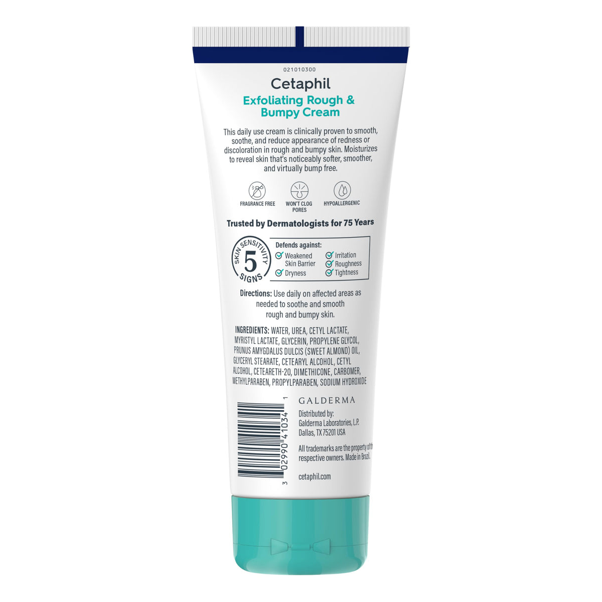 Cetaphil Rough & Bumpy Cream, 20% Urea, Gently Exfoliates, 8oz Cetaphil