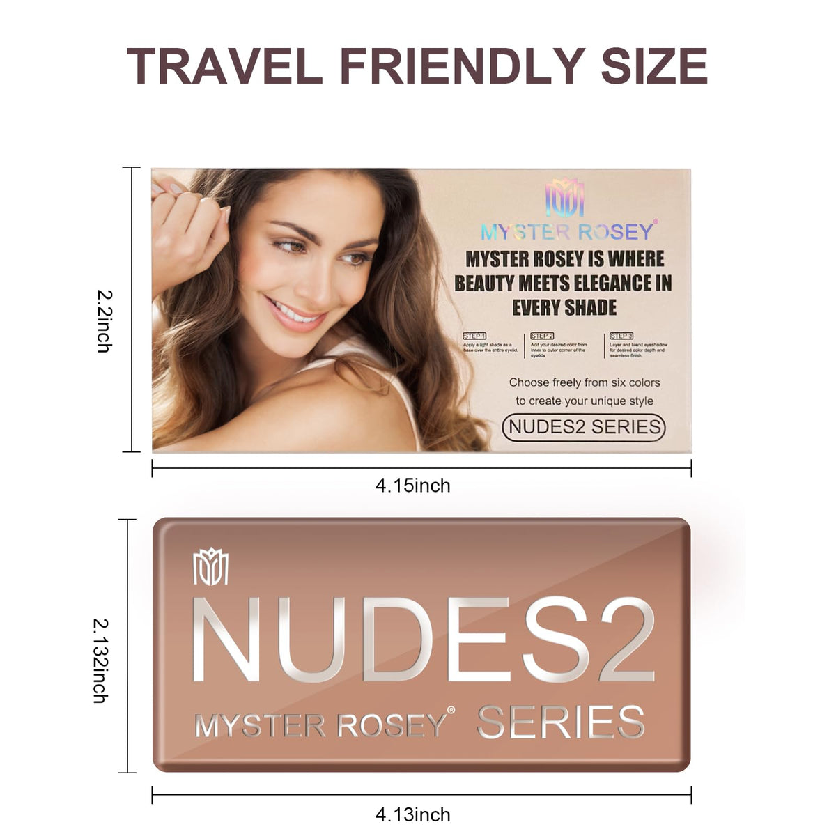 MYSTER ROSEY Nudes 2 Matte Eyeshadow Palette, Neutral Eye Shadow Palettes MYSTER ROSEY