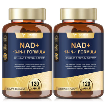 Totaria (2 Packs) NAD Supplement for Women Men with nicotinamide riboside resveratrol,Quercetin, Betaine Boost NAD+ Levels NAD Plus Supplement for Anti Aging, Energy, Immune, Focus 120 Capsules Totaria buy australia supplements