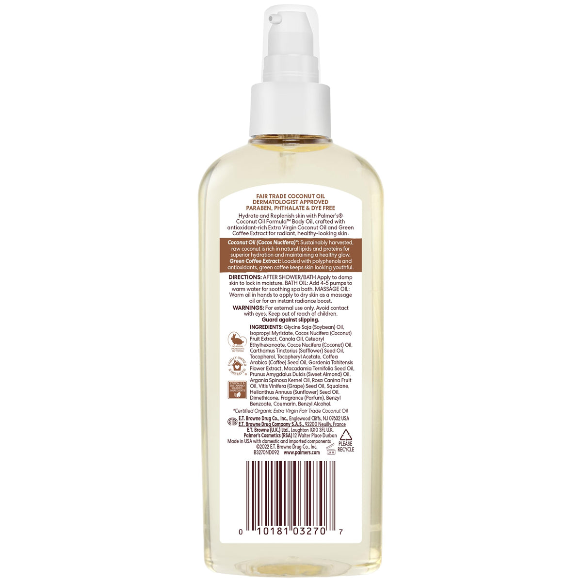 Palmer's Coconut Body Oil Moisturizer Spray for Dry Skin (5.1 Oz) Palmer's