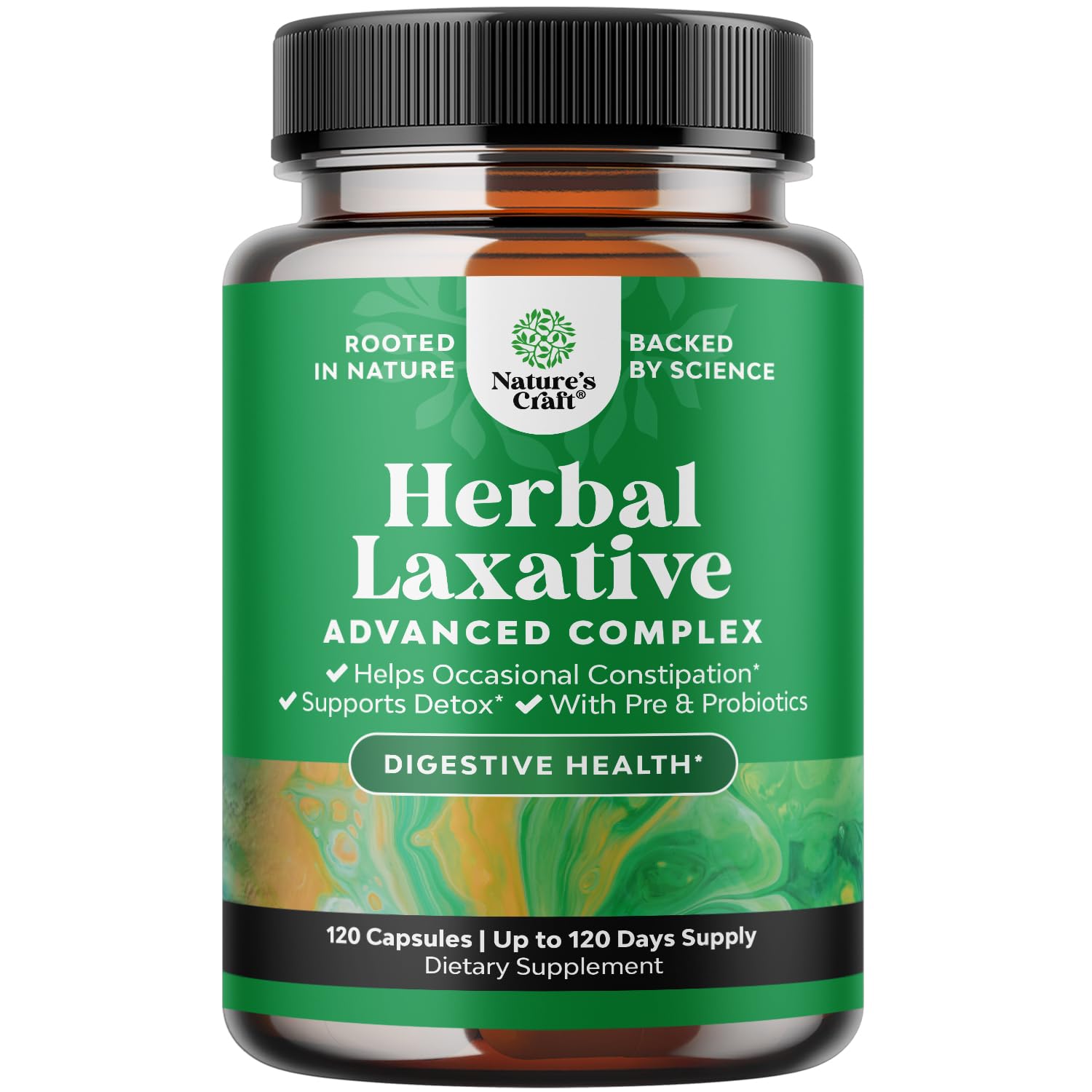 Herbal Laxative Capsules with Probiotics – Natural Laxatives for Constipation with Senna Leaf, Psyllium, Aloe Vera – Colon Cleanse for Women & Men - Detox for Gut Health & Weight Management – 60 Count Gsupps Australia