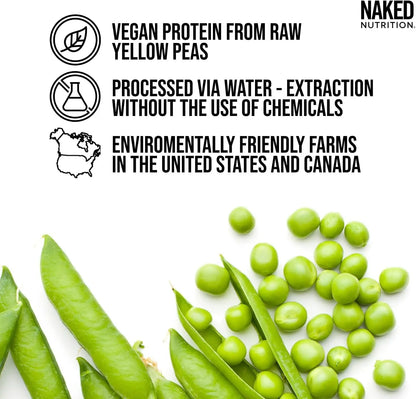 NAKED Pea - Pea Protein Isolate - Plant Based, Vegetarian & Vegan Protein. NSF Certified, Easy to Digest, Non-GMO, No Lactose NAKED