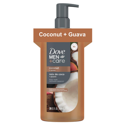 Dove Men Moisturizing Body Wash for Men, Coconut + Guava, 26 oz DOVE MEN + CARE