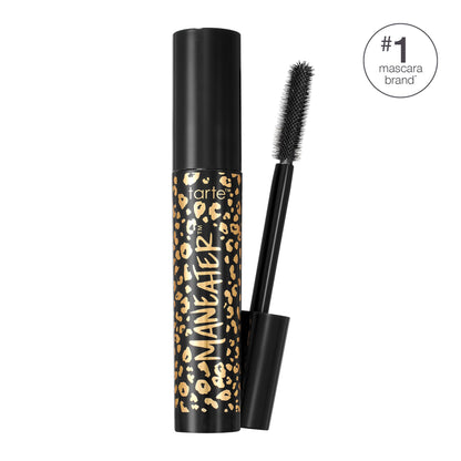 tarte maneater mascara – Extreme Curl, Instant Volume & Length, 16HR Ultra-Creamy Longwear Eye Makeup, Cruelty-Free, full size, black Tarte