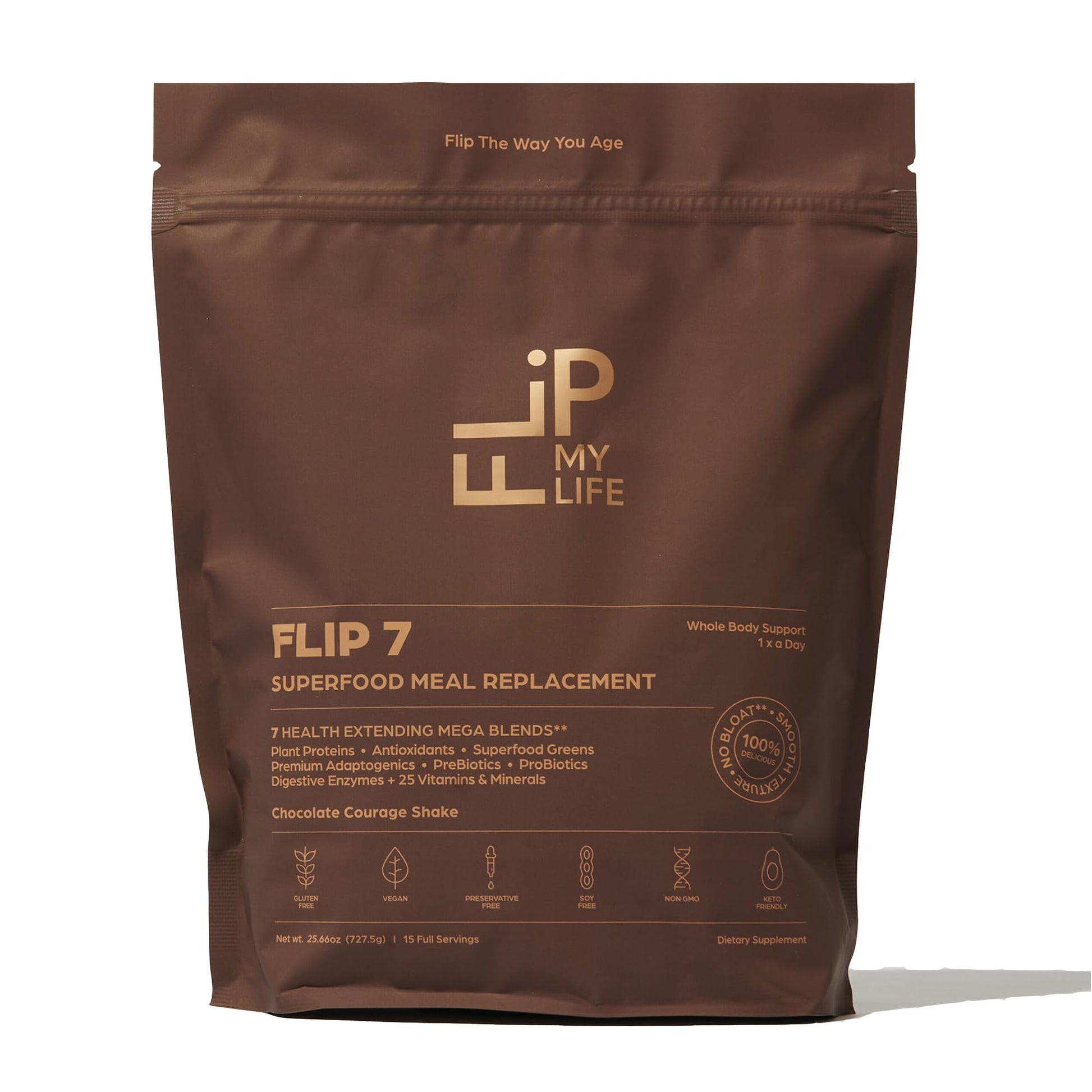 Flip My Life, Flip 7 Natural SuperFood, Plant-Based Protein, Complete Meal Replacement to Support Healthy Gut, 7 Mega Nutrient Rich Blends Flip My Life buy australia supplements