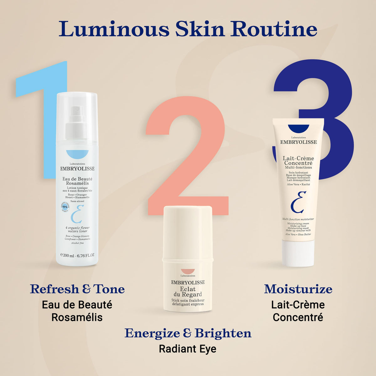 Embryolisse Lait-Crème Concentré Face Moisturizer and Makeup Primer, French Face Cream With Shea Butter & Aloe Vera, 2.54 Fl Oz Embryolisse