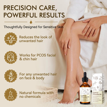 Cyperus Rotundus Oil, Natural for Reducing Body Hair Growth, Cyperus Rotundus Oil for Hair Removal, Reduces Unwanted Hair Growth, Reducing Body Hair Growth, Shrink Pores - 2.02 Fl Oz DLOMFVFQ