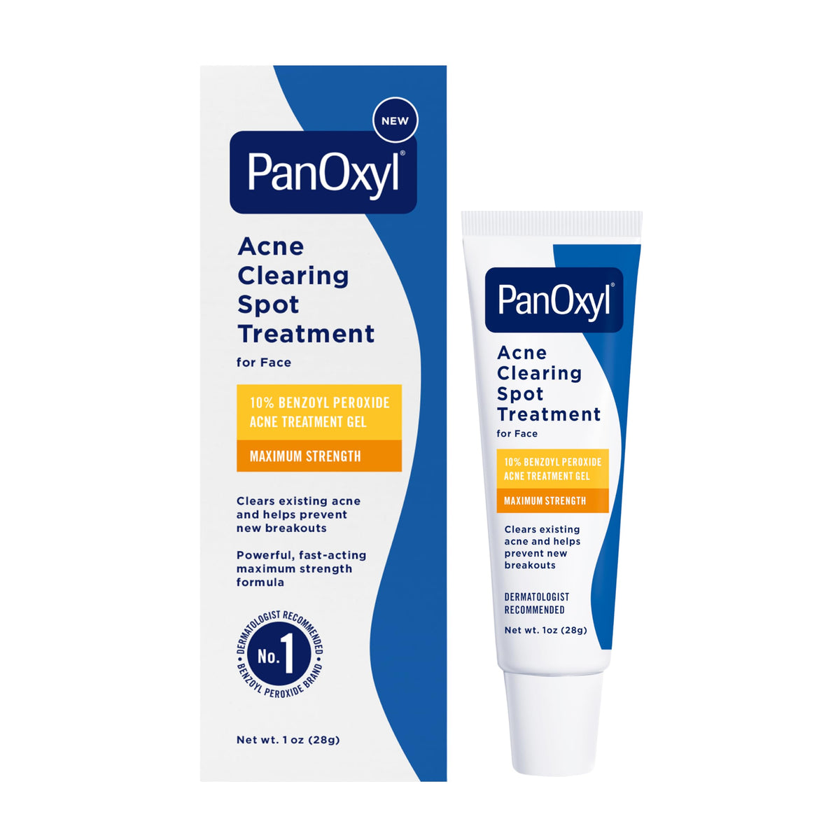 PanOxyl Acne Clearing Spot Treatment, 10% Benzoyl Peroxide, For Face, 1 oz PanOxyl
