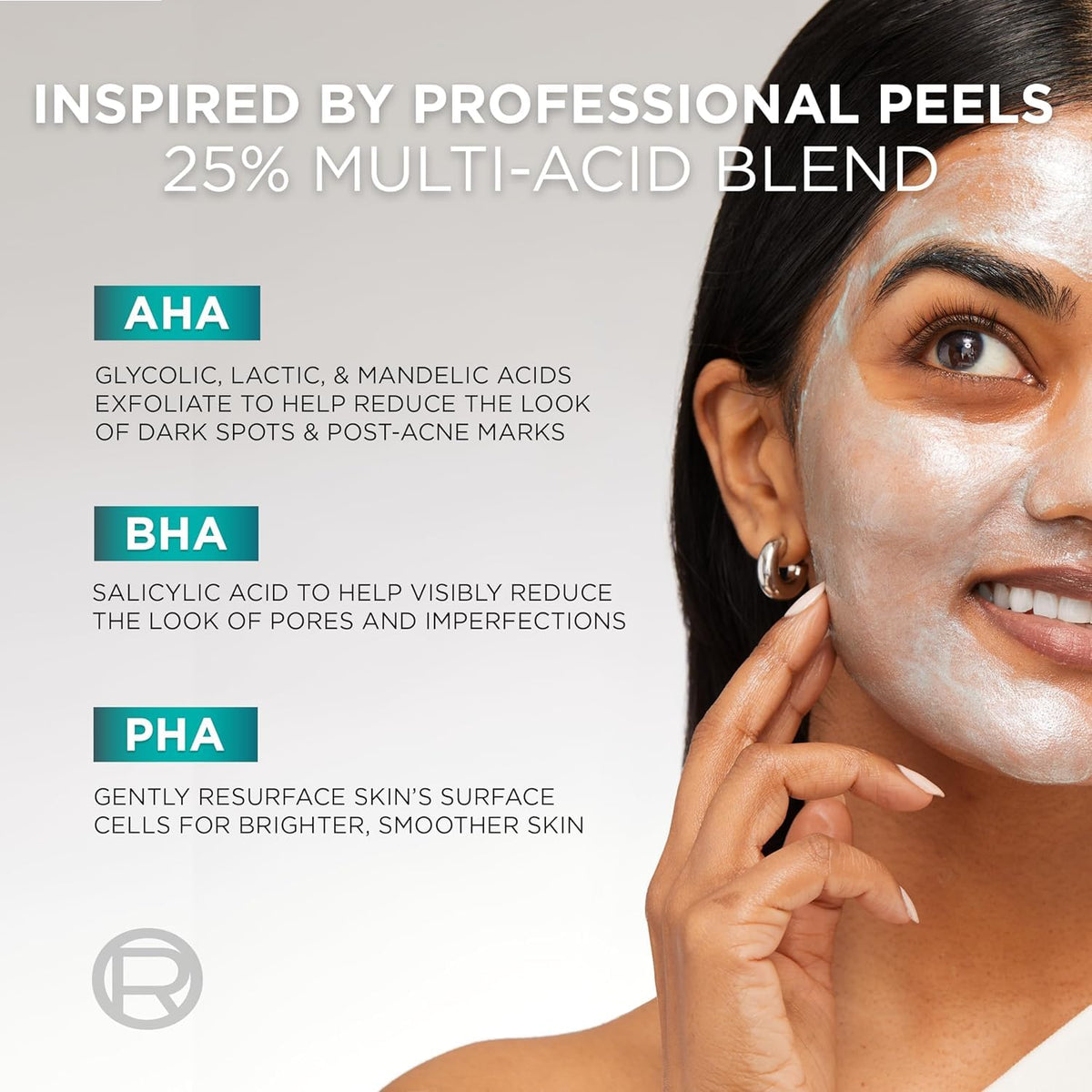 L'Oreal Paris Bright Reveal Dark Spot Exfoliant Peel, 25% AHA BHA PHA Face Exfoliator Solution, Gentle Skincare to Visibly Reduce Dark Spots and Renew Skin Texture, Includes SPF Lotion Sample L'Oreal Paris