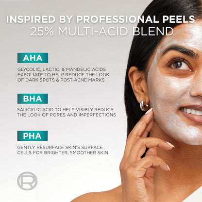 L'Oreal Paris Bright Reveal Dark Spot Exfoliant Peel, 25% AHA BHA PHA Face Exfoliator Solution, Gentle Skincare to Visibly Reduce Dark Spots and Renew Skin Texture, Includes SPF Lotion Sample L'Oreal Paris
