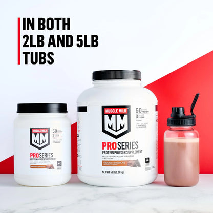 Muscle Milk Pro Series Protein Powder Supplement,Knockout Chocolate,2 Pound,11 Servings,50g Protein,3g Sugar,20 Vitamins & Minerals,NSF Certified for Sport,Workout Recovery,Packaging May Vary Muscle Milk