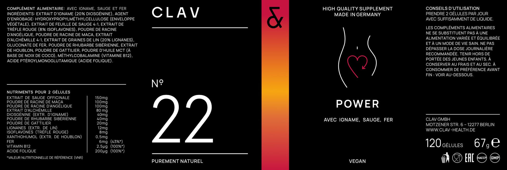 CLAV® Natural Hormone Balance for Women - PMS Relief with Siberian Rhubarb, Wild Yam & Vitex Berry - Vegan Menstrual Regulator Supplement - 120 Capsules CLAV buy australia supplements