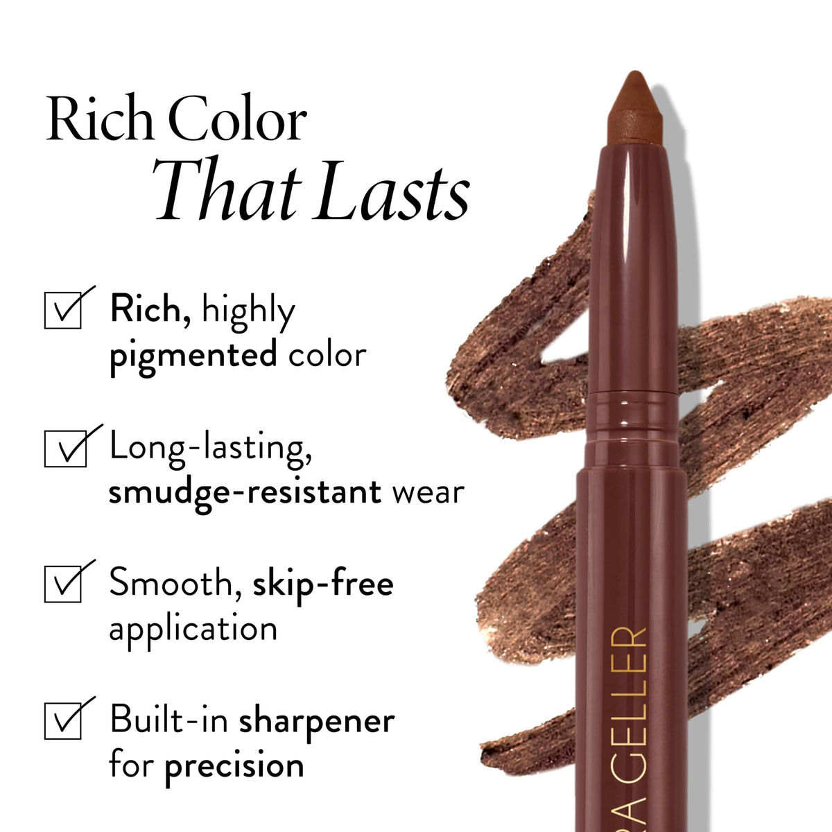 LAURA GELLER Kajal Longwear Kohl Eyeliner Pencil – Dark Brown LAURA GELLER NEW YORK