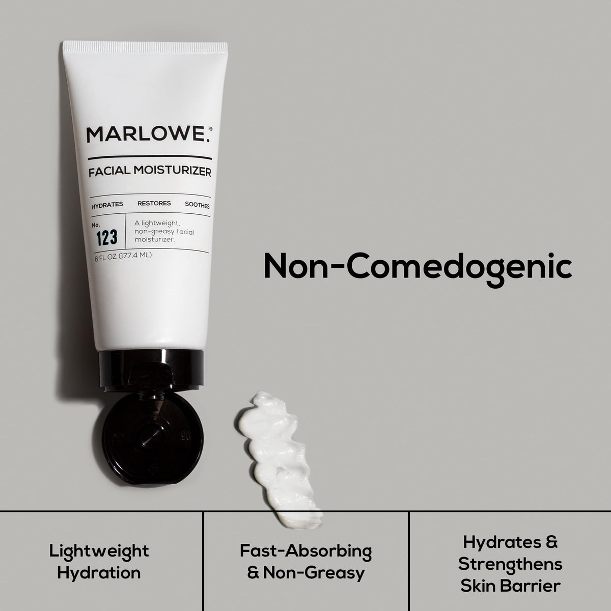 MARLOWE. Facial Moisturizer for Men, Non-Greasy Daily Face Lotion, 6 oz MARLOWE.