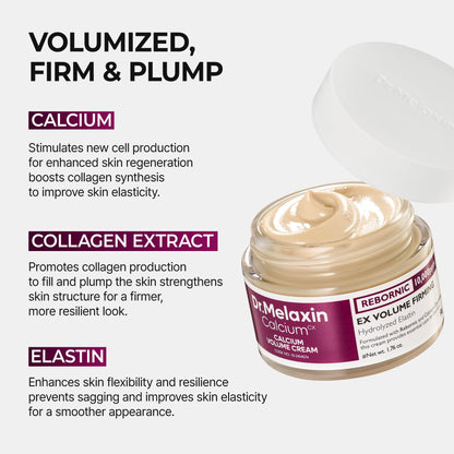 Dr.Melaxin Calcium Intense Firming Cream with Collagen & Elastin, Lifting & Volumizing Face Cream for Sagging Skin, Niacinamide for Plumping Care, 1.69 fl.oz Dr.Melaxin
