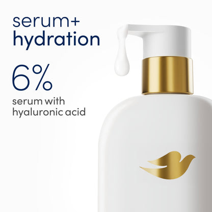 Dove Serum+ Hydration Body Wash Hyaluronic Acid 6% Hydration Serum, 18.5 oz Dove