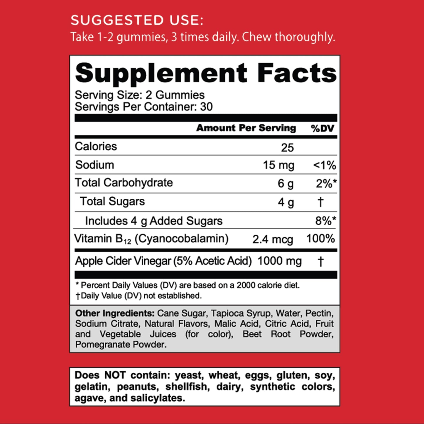 Goli Apple Cider Vinegar Gummies - Worlds First ACV Gummy with Vitamin B12, Beetroot & Pomegranate Goli