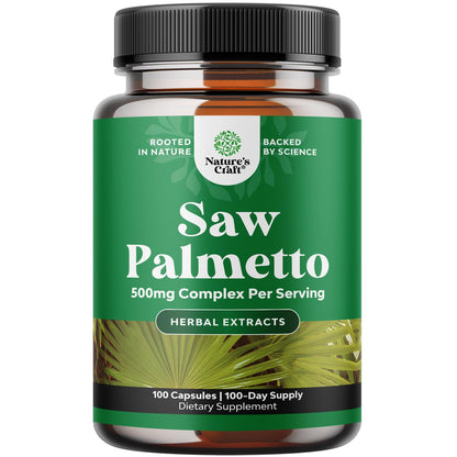 Extra Strength Saw Palmetto Extract - Advanced Herbal Complex for Hair Health and Urinary Support with Plant Sterols & Flavonoids - Potent Herbal Supplement with 500mg per Serving - 100 Count Gsupps Australia