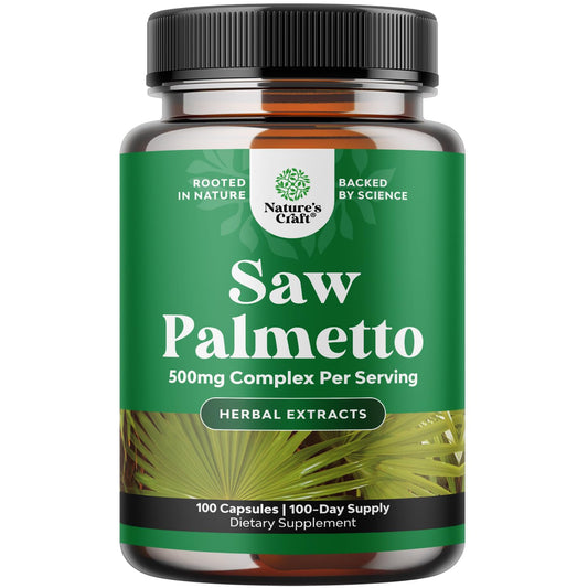 Extra Strength Saw Palmetto Extract - Advanced Herbal Complex for Hair Health and Urinary Support with Plant Sterols & Flavonoids - Potent Herbal Supplement with 500mg per Serving - 100 Count Gsupps Australia
