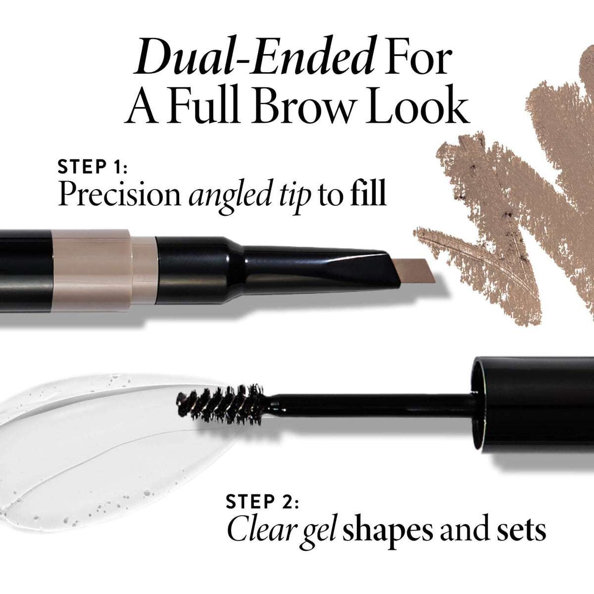LAURA GELLER Sculpt-n-Stay 2-in-1 Eyebrow Pencil & Gel, Taupe LAURA GELLER NEW YORK