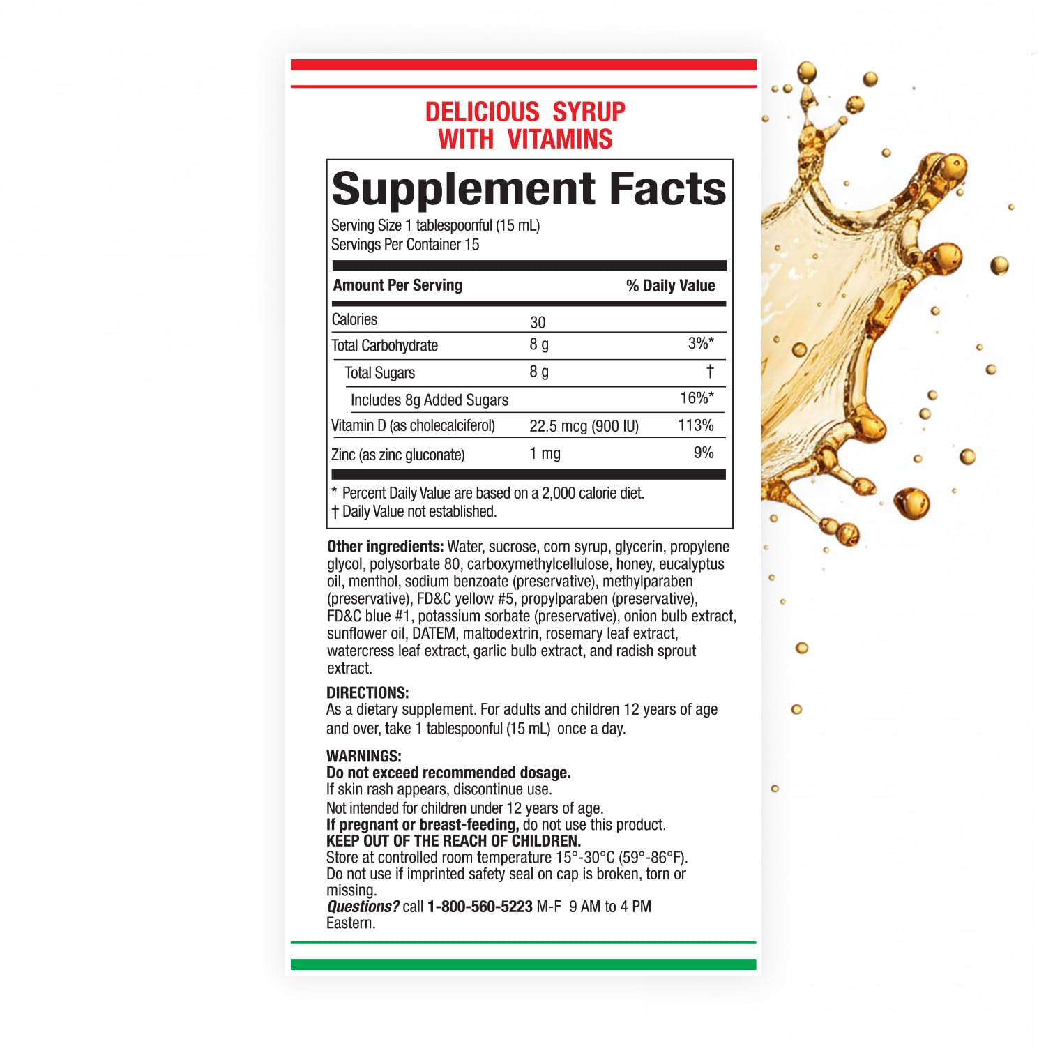Jarabe Berro y Cebolla Immune Support Syrup with Vitamin D, Zinc & Natural Herbal Extracts – Eucalyptus, Honey, Onion, Garlic & More – Teens & Adult Wellness Formula – 8 Fl Oz Each | 2-Pack Berro y Cebolla MENPER buy australia supplements