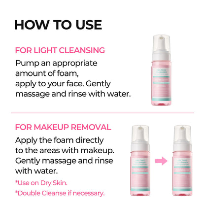 Dr.Melaxin Melting Bubble Foaming Cleanser - Micellar Makeup Remover Face Wash with Calamine and Niacinamide, No Double Cleansing Needed, Gentle Foam Cleanser for Sensitive Skin, K-Beauty Dr.Melaxin